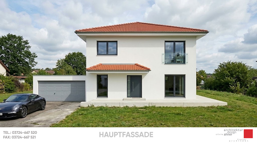 Hauptfassade — Foto des fertigen Gebäudes